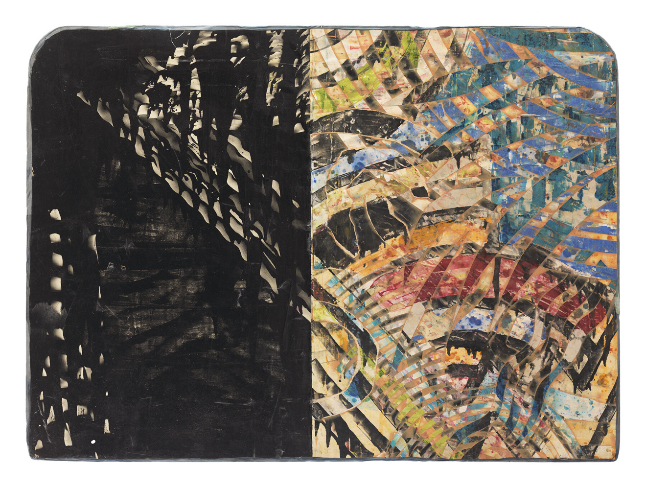 Floyd Street, 1986, Mixed media on panel