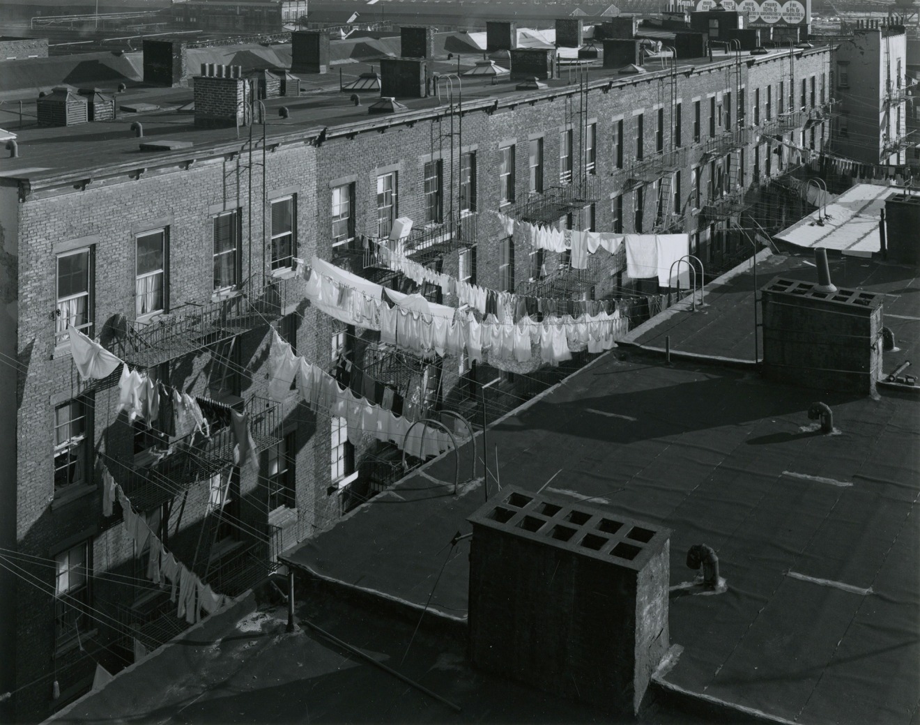 Tenement Rooftops, Hoboken, NJ, 1974