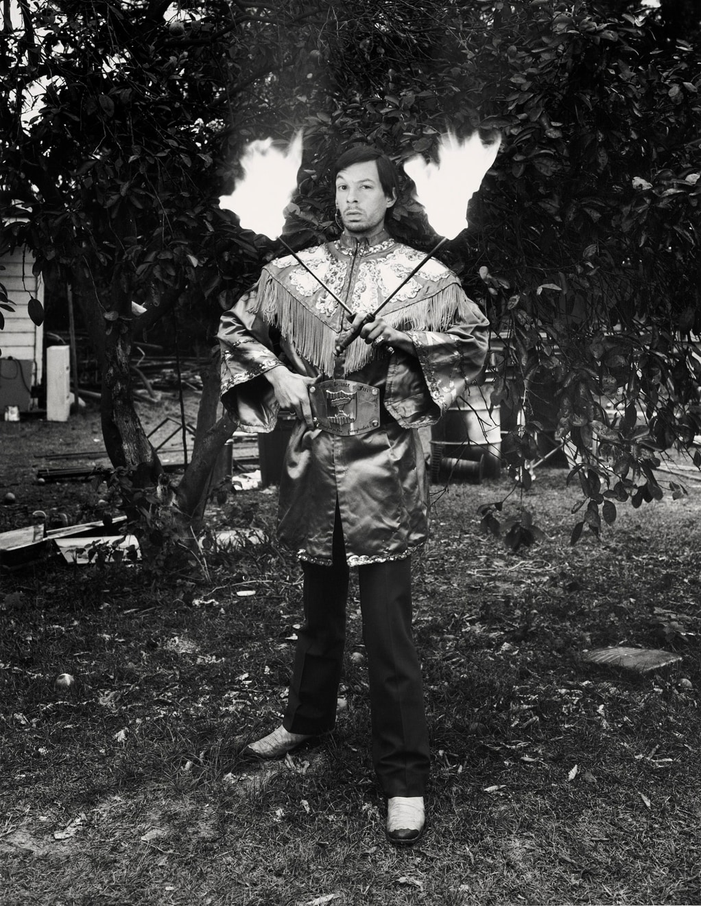 Fred Luccino/Fire Eater, Gibsonton, Florida, 1975