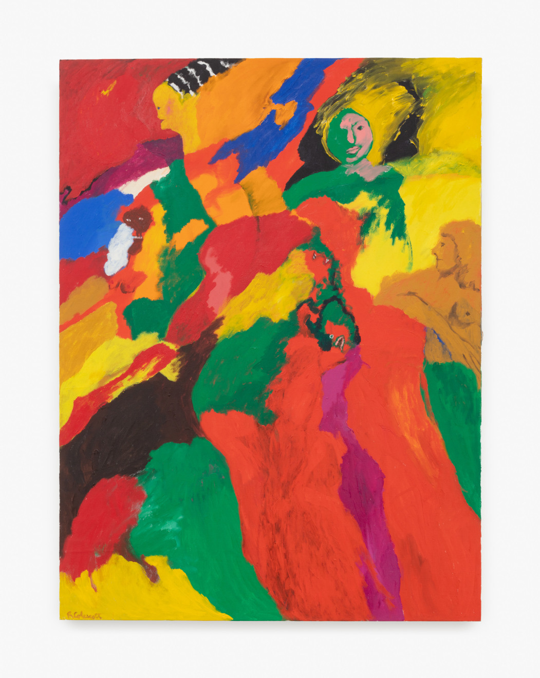 Robert Colescott, &quot;6 Witnesses,&quot; 1968. Acrylic on canvas; 78 3/4 x 59 in (199.7 x 149.9 cm). &copy; The Robert H. Colescott Separate Property Trust / Artists Rights Society (ARS), New York. Courtesy of The Trust and Blum, Los Angeles/ New York/Tokyo, and Venus Over Manhattan, New York. Photo: Josh Schaedel