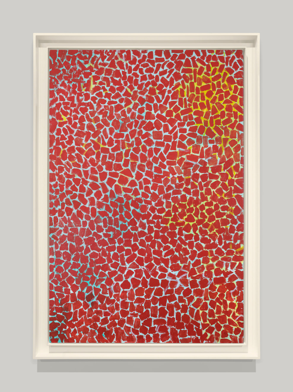 Painting by Alma Thomas titled Red Rambling Rose Spring Song from 1976