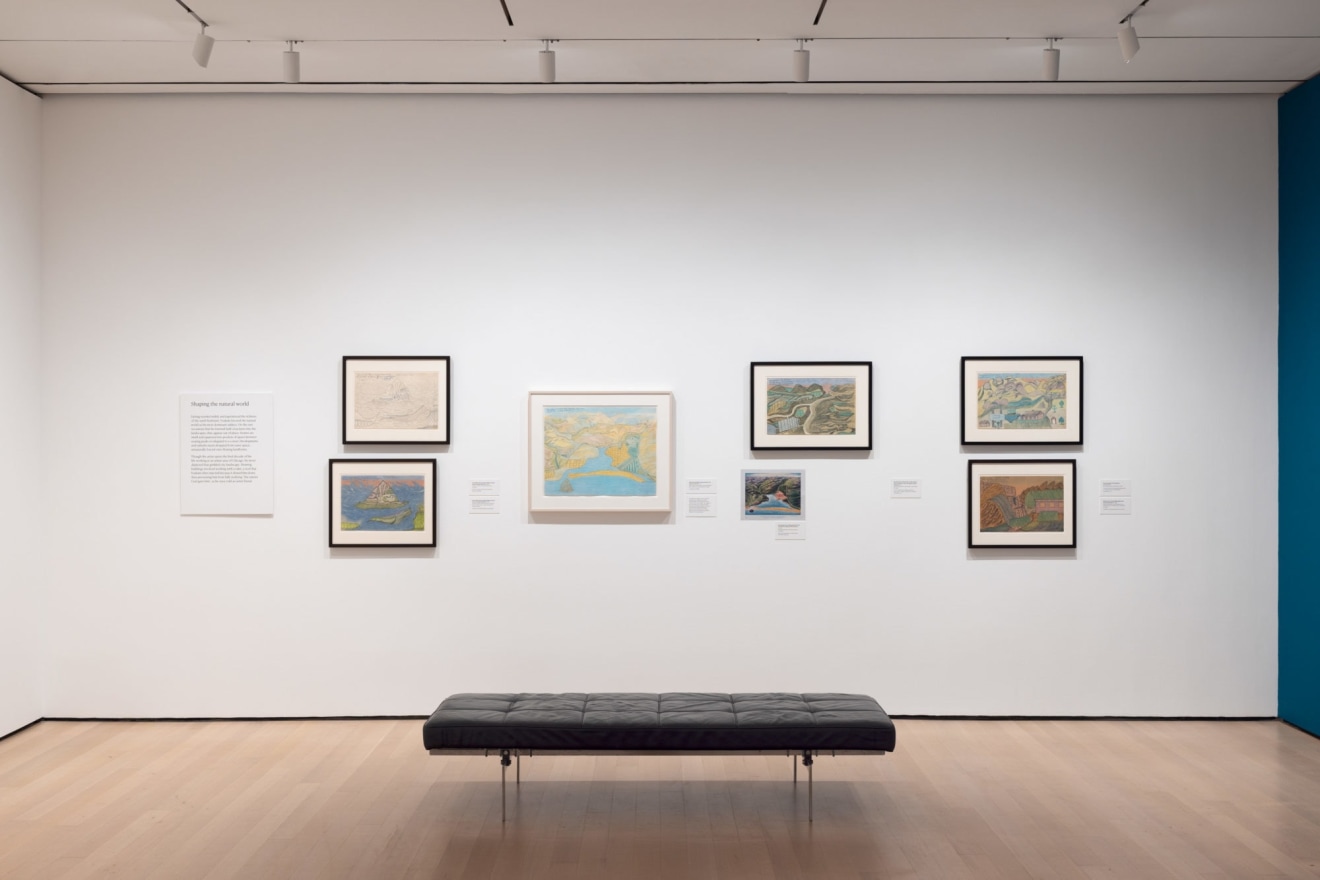 Installation view of&nbsp;Joseph E. Yoakum: What I Saw Museum of Modern Art