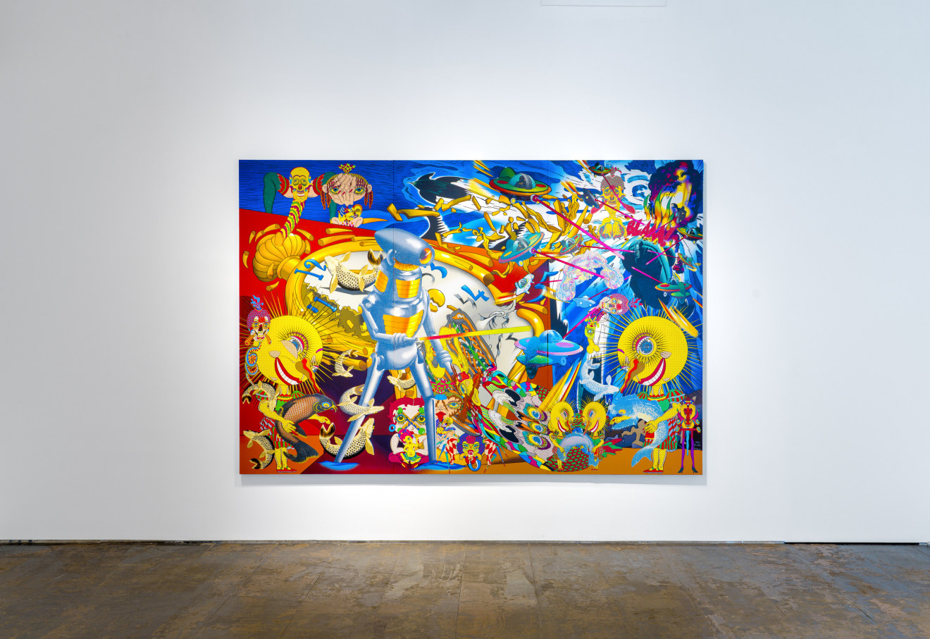 Installation view of Keiichi Tanaami: Manhattan Universe at Venus Over Manhattan, New York