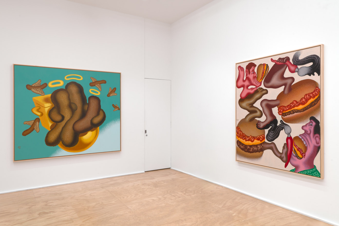 Installation view of Peter Saul at Venus Over Manhattan, New York, 2023