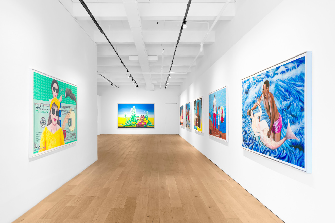 Installation view of Ch&eacute;ri Samba at Venus Over Manhattan, New York