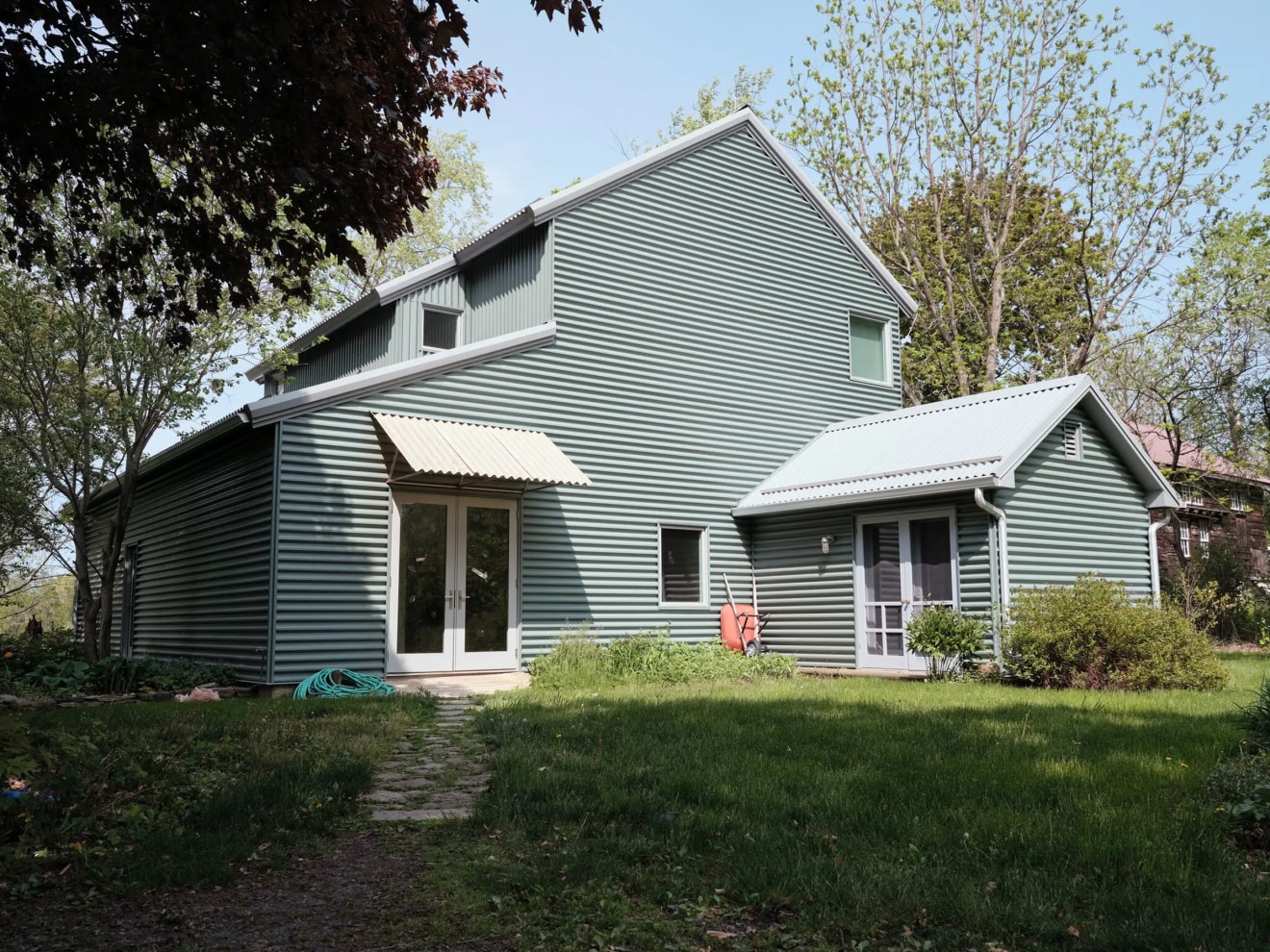 Exterior view of Sally and Peter Saul's studio in Germantown New York