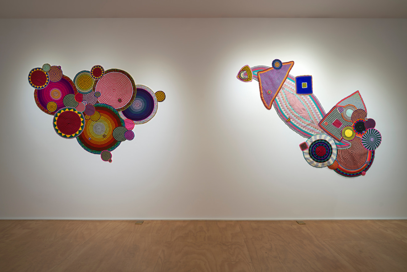 Installation view of Xenobia Bailey's exhibition at Venus Over Manhattan