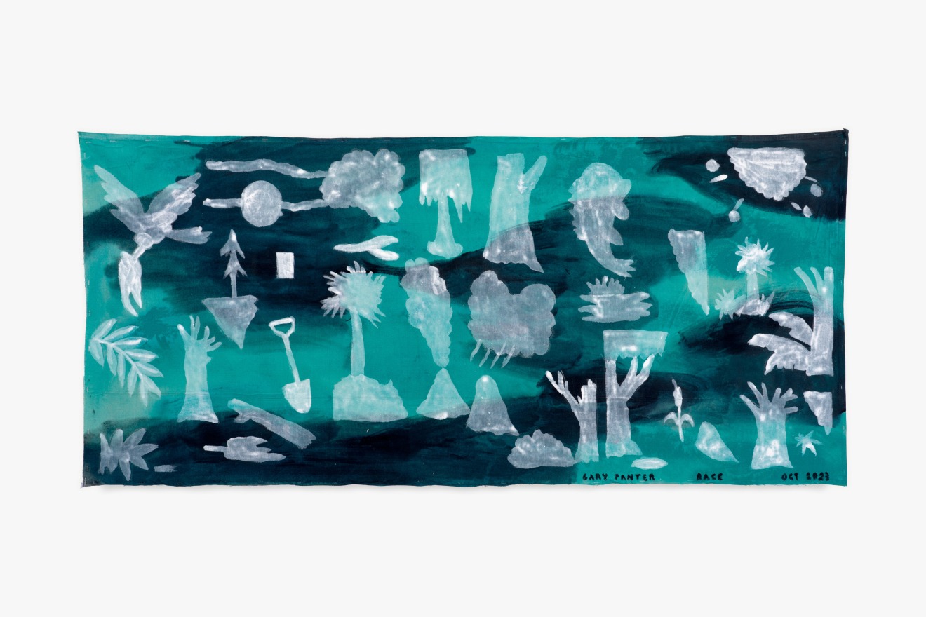 Gary Panter, &quot;Race,&quot; 2023. Acrylic on cotton duck; 30 x 65 in (76.2 x 165.1 cm). Courtesy of the artist. Fredericks &amp;amp; Freiser, New York, and Venus Over Manhattan, New York.