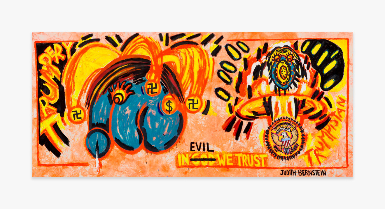 Judith Bernstein In Evil We Trust, 2017