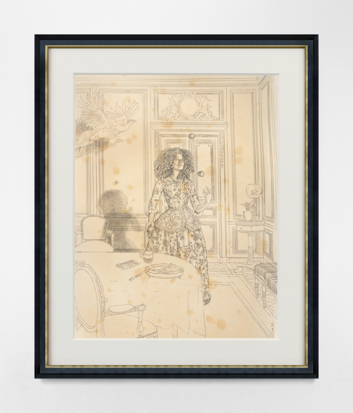 Work on paper by Elizabeth Colomba titled Study for The Magician from 2024