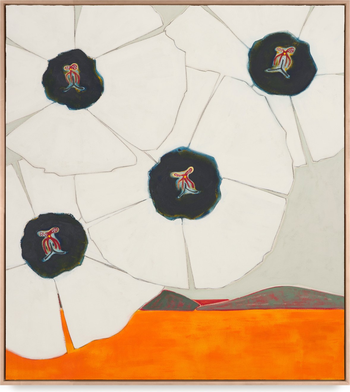 Painting by Susumu Kamijo titled Sunset Flowers from 2025