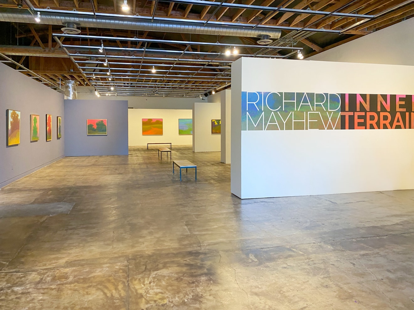 Installation view of Richard Mayhew: Inner Terrain, Sonoma Valley Museum of Art, 2023.