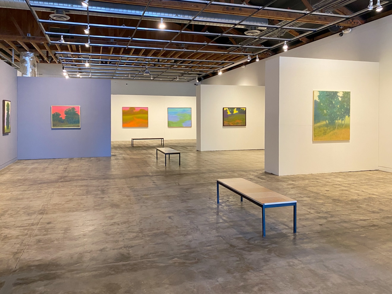 Installation view of Richard Mayhew: Inner Terrain, Sonoma Valley Museum of Art, 2023.