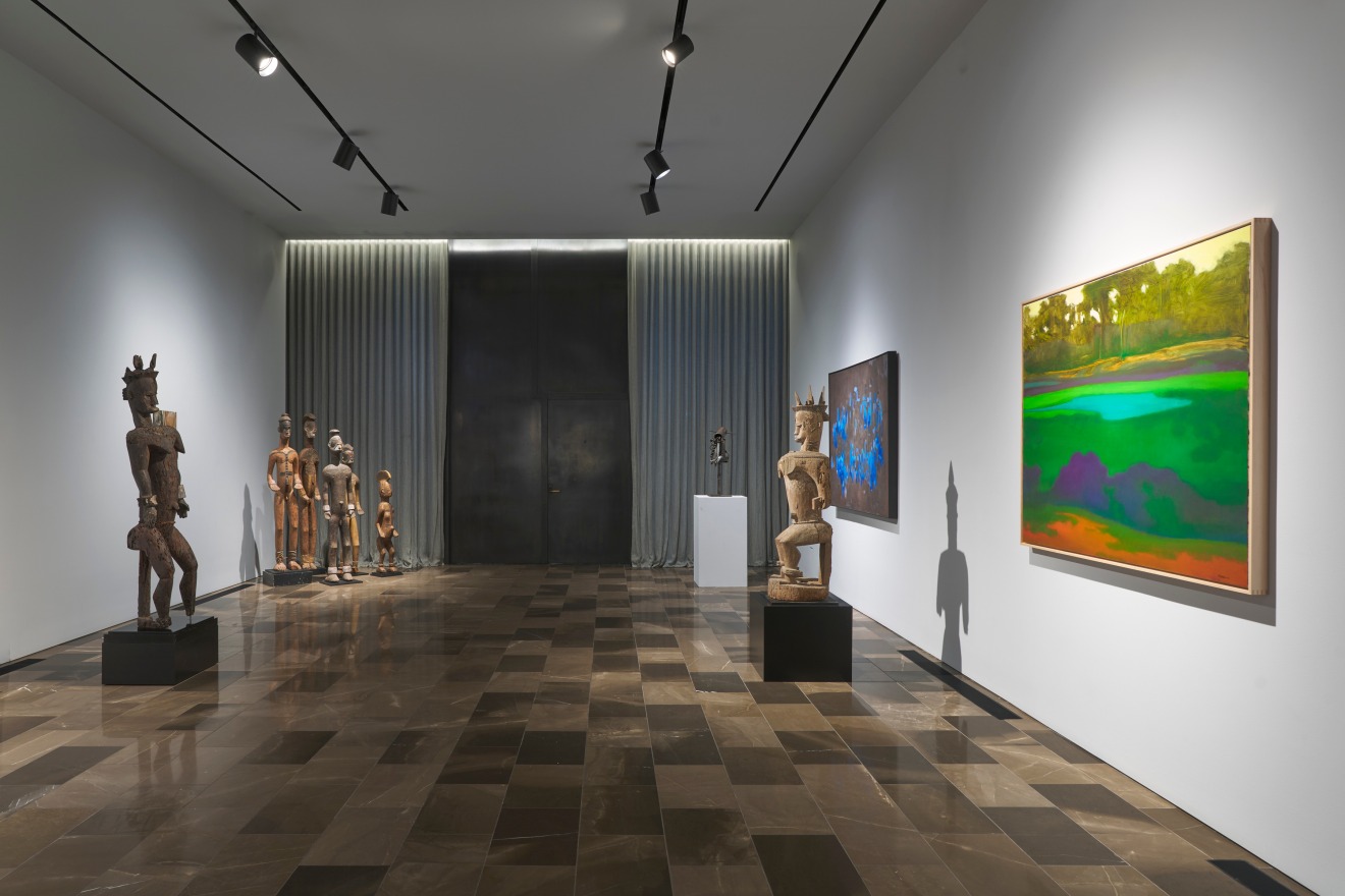 Installation view of the exhibition Urhobo + Abstraction, New York, 2025