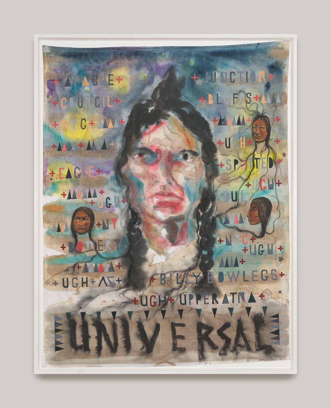 Painting by Brad Kahlhamer titled Apache Junction / Universal from 202t