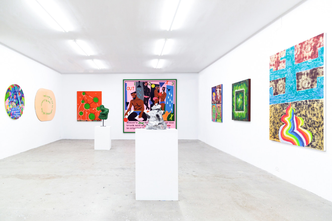 Installation view of Out of Control, curated by Peter and Sally Saul, New York, Venus Over Manhattan, 2018