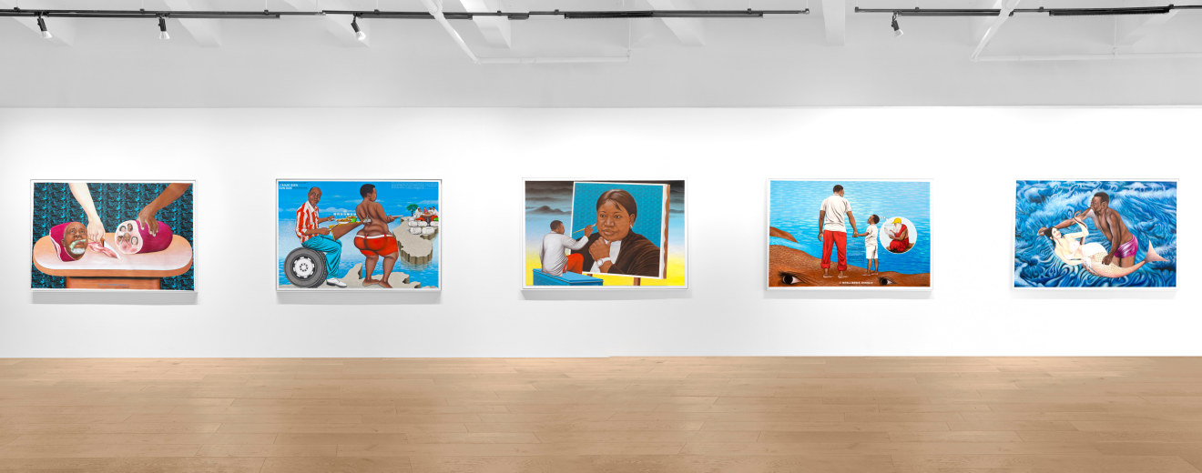 Installation view of Ch&eacute;ri Samba at Venus Over Manhattan, New York