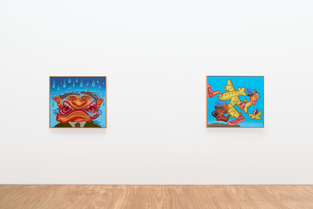 Installation view of Peter Saul at Venus Over Manhattan, New York, 2023