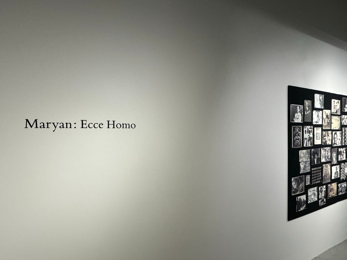 Installation view of Maryan Ecce Homo