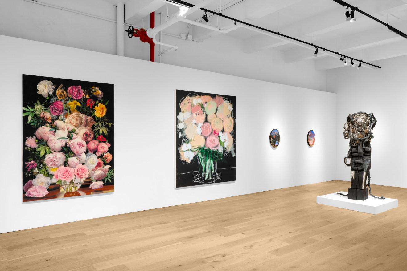 Installation view of This Too Shall Pass, curated by Racquel Chevremont, at Venus Over Manhattan, New York, 2023