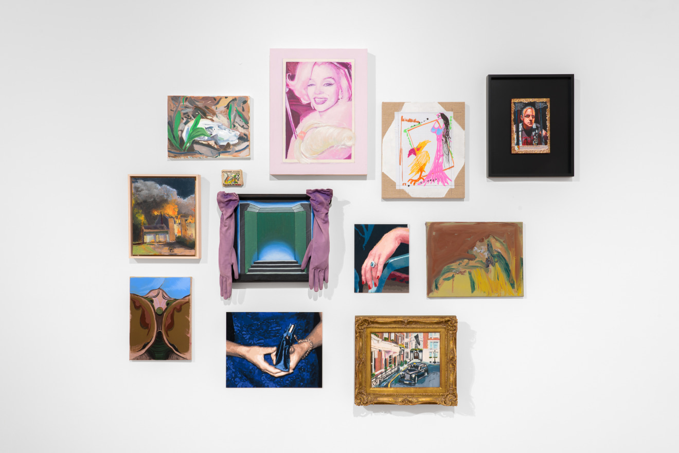 Installation view of Small Paintings at Venus Over Manhattan New York in 2022