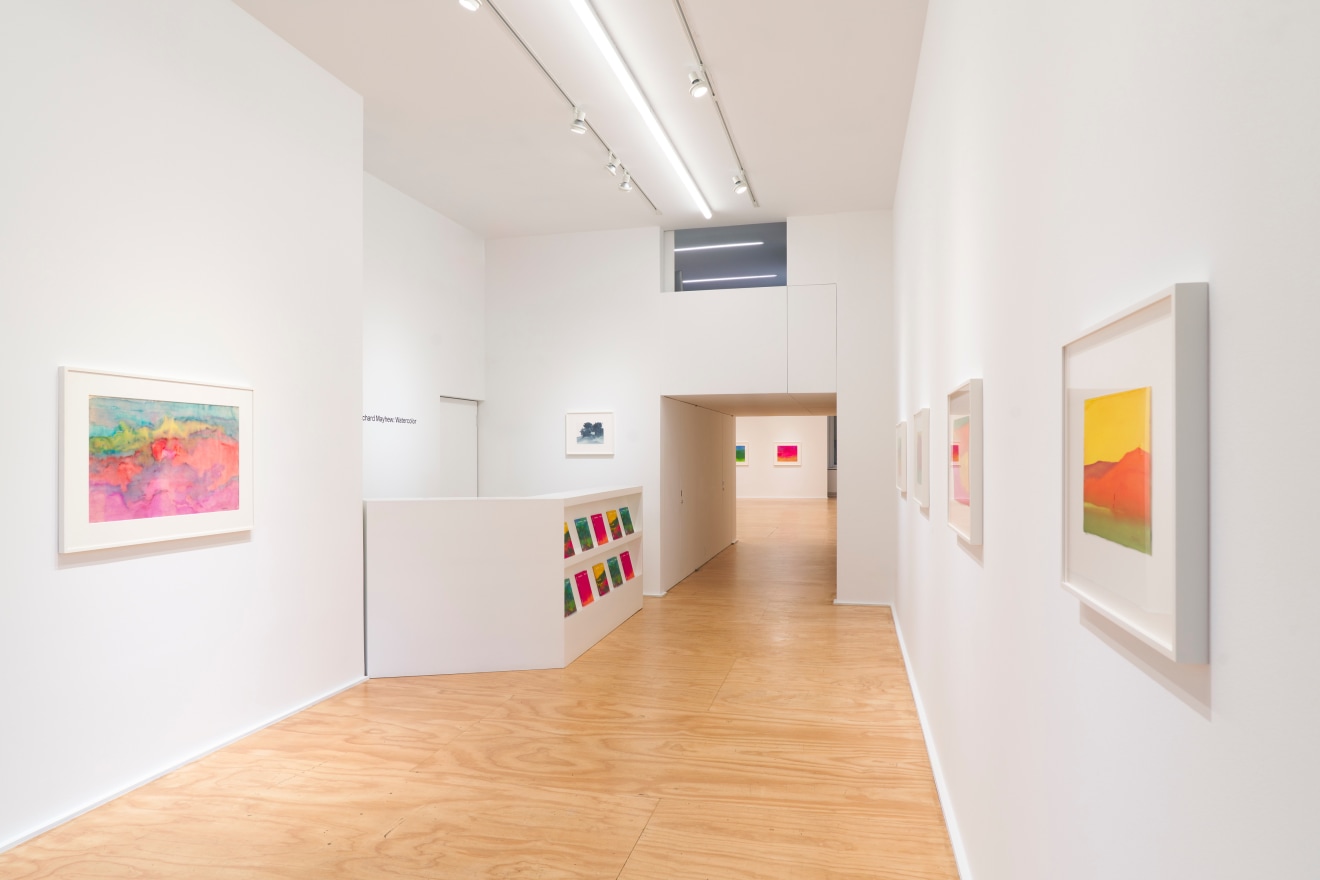 Installation view of &ldquo;Richard Mayhew: Watercolor,&rdquo; Venus Over Manhattan, New York, 2024.