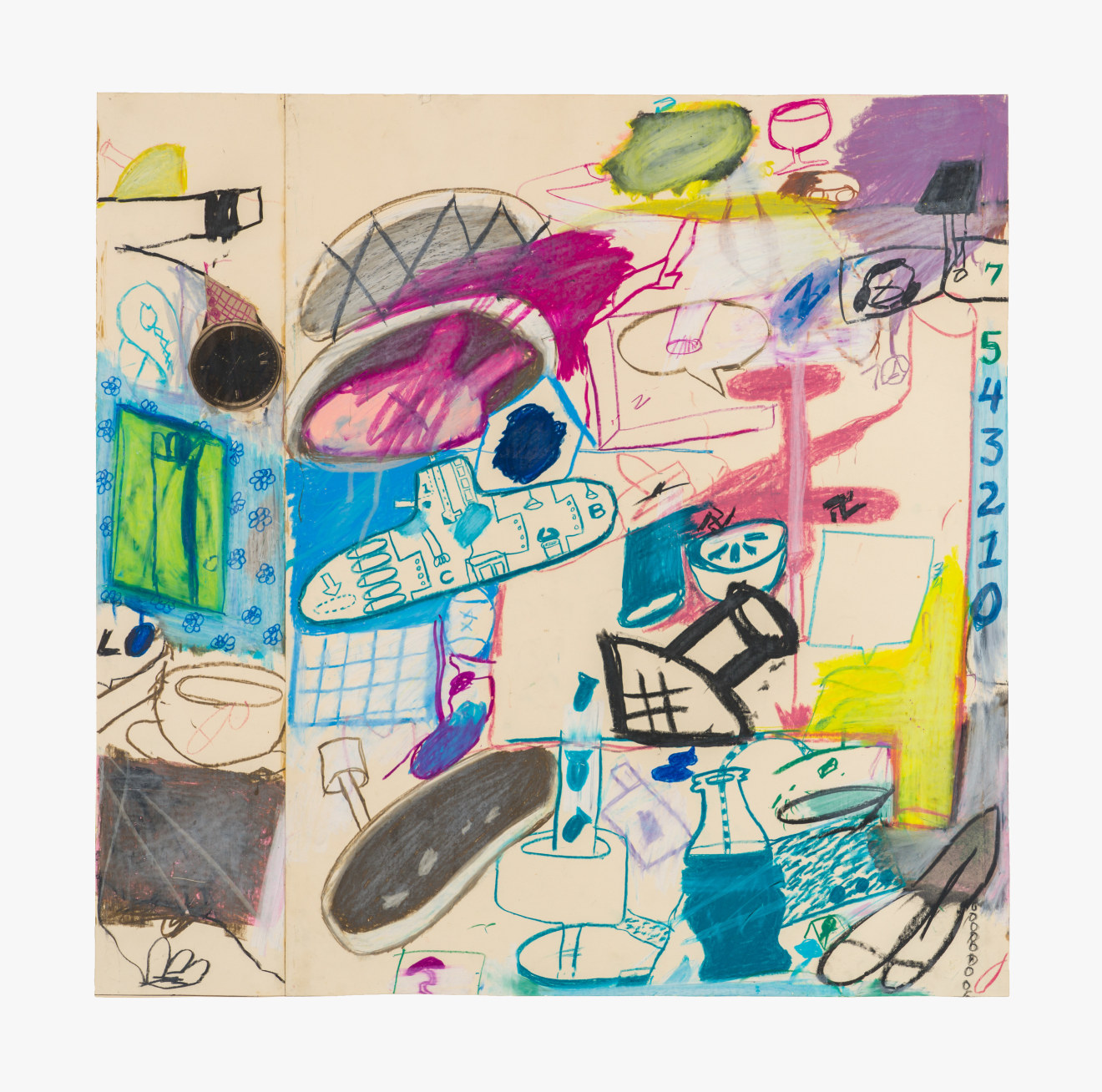 Work on paper by Peter Saul titled Untitled from 1962