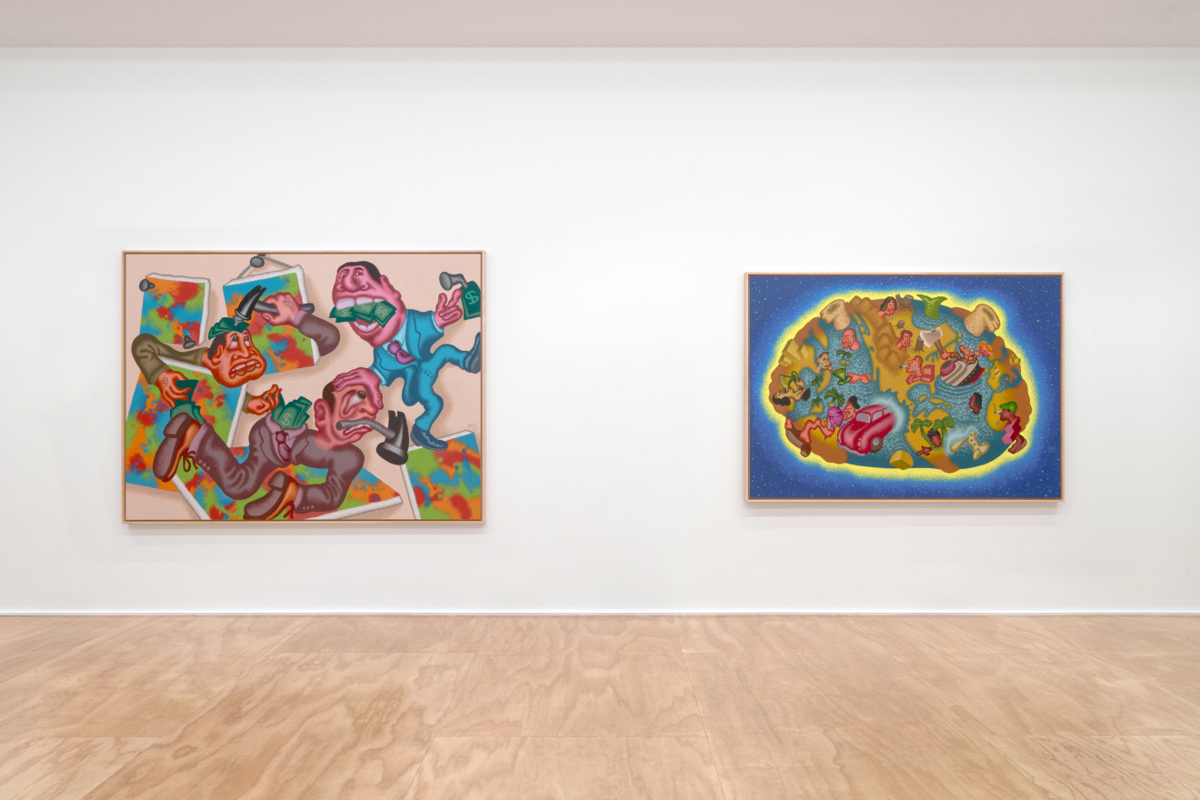 Installation view of Peter Saul at Venus Over Manhattan, New York, 2023