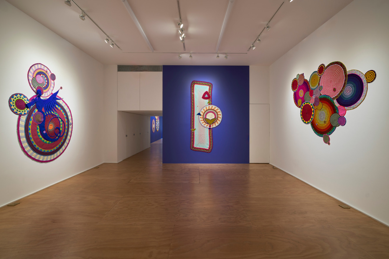 Installation view of Xenobia Bailey's exhibition at Venus Over Manhattan