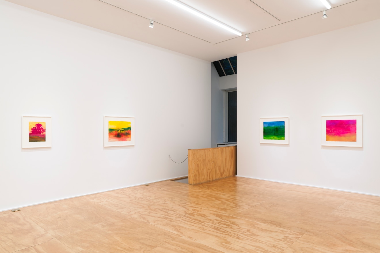 Installation view of &ldquo;Richard Mayhew: Watercolor,&rdquo; Venus Over Manhattan, New York, 2024.