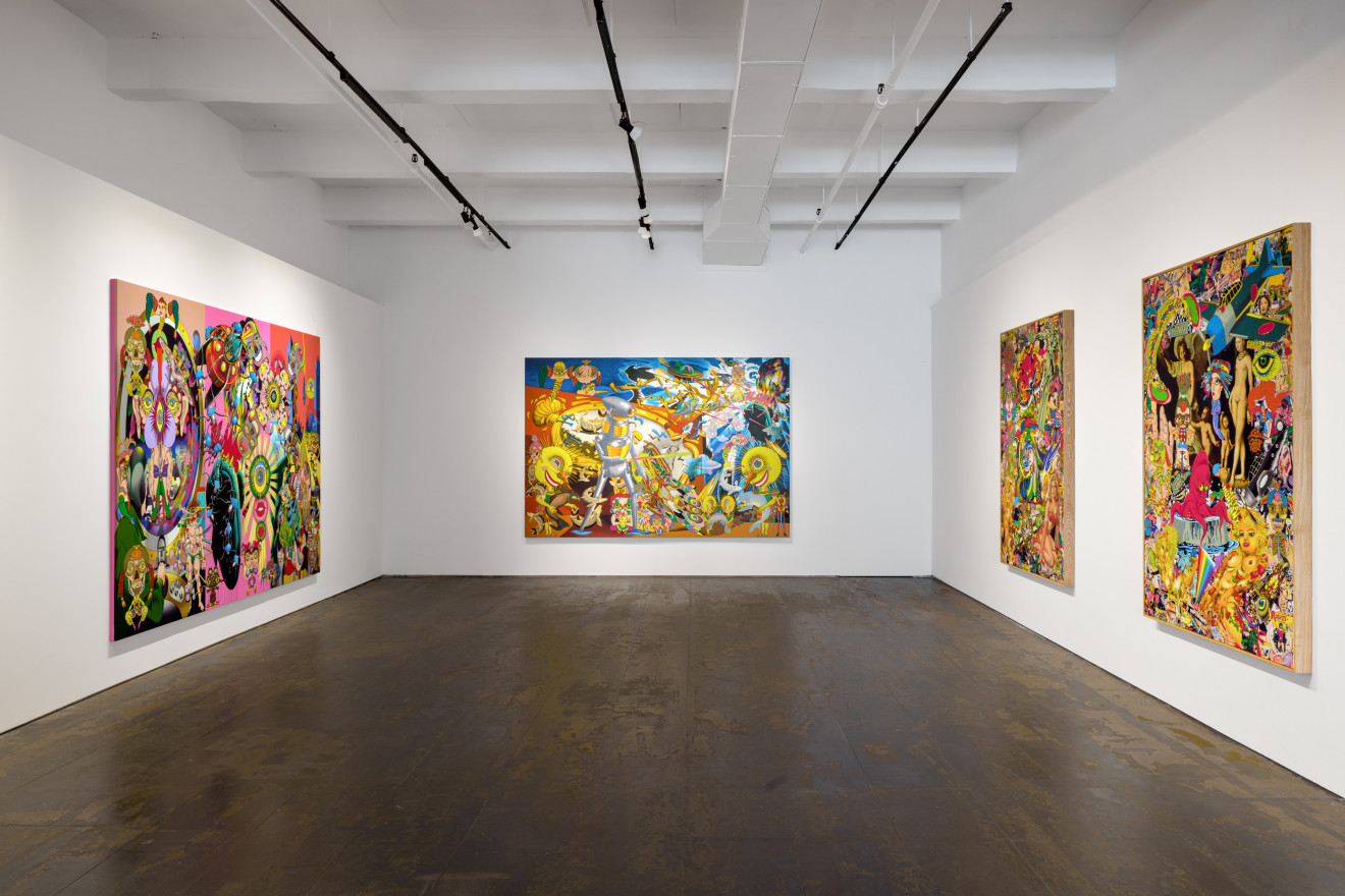 Installation view of Keiichi Tanaami: Manhattan Universe at Venus Over Manhattan, New York