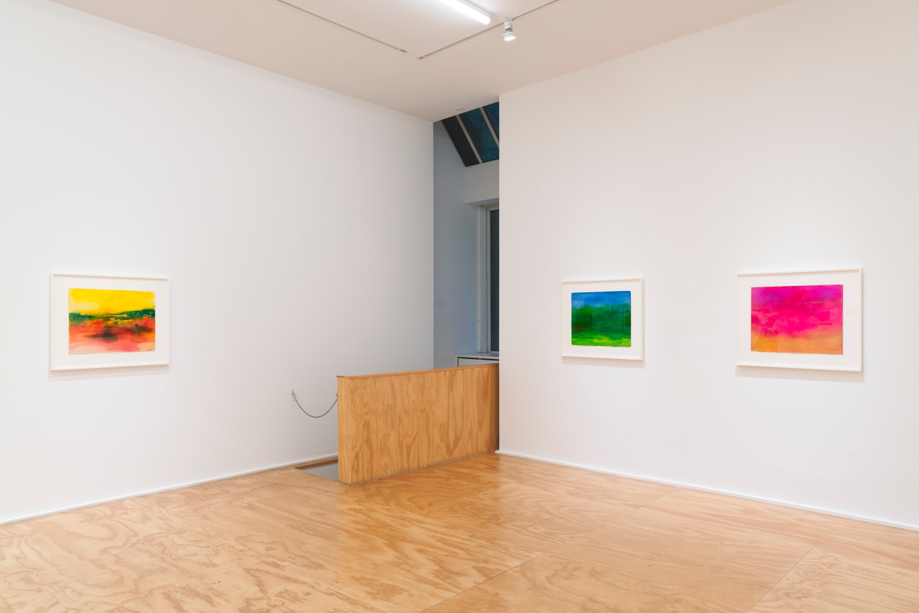 Installation view of &ldquo;Richard Mayhew: Watercolor,&rdquo; Venus Over Manhattan, New York, 2024.