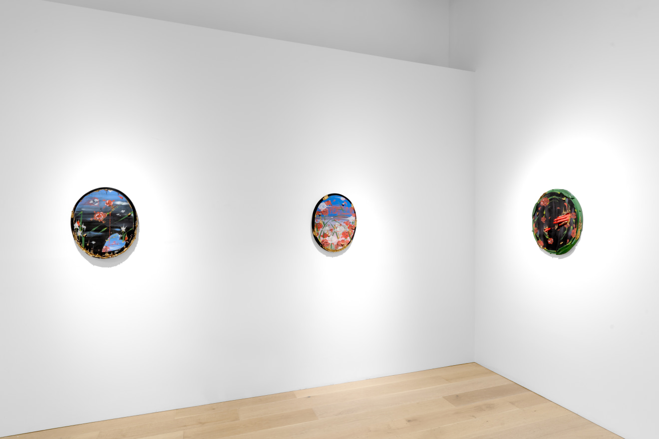 Installation view of This Too Shall Pass, curated by Racquel Chevremont, at Venus Over Manhattan, New York, 2023