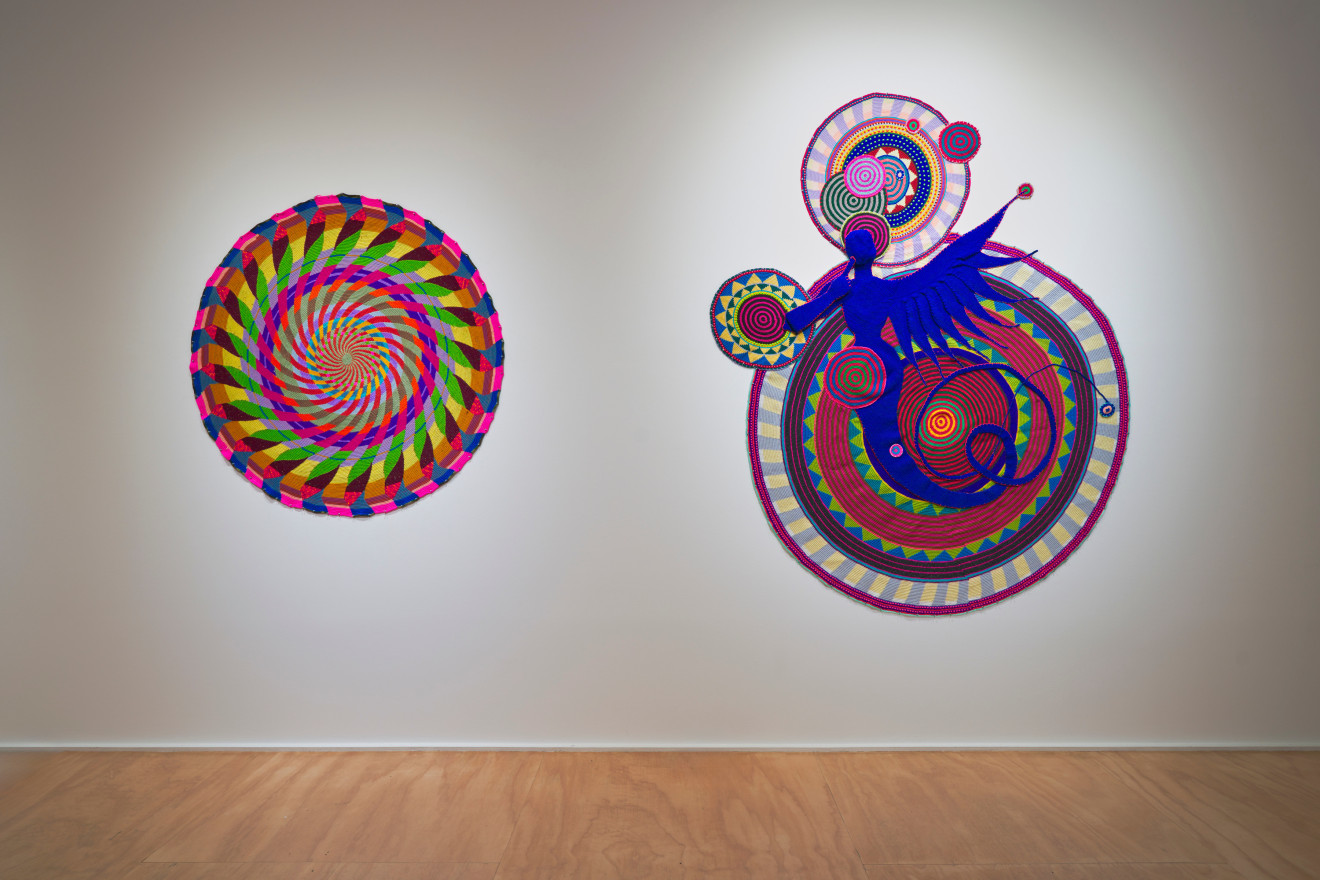 Installation view of Xenobia Bailey's exhibition at Venus Over Manhattan