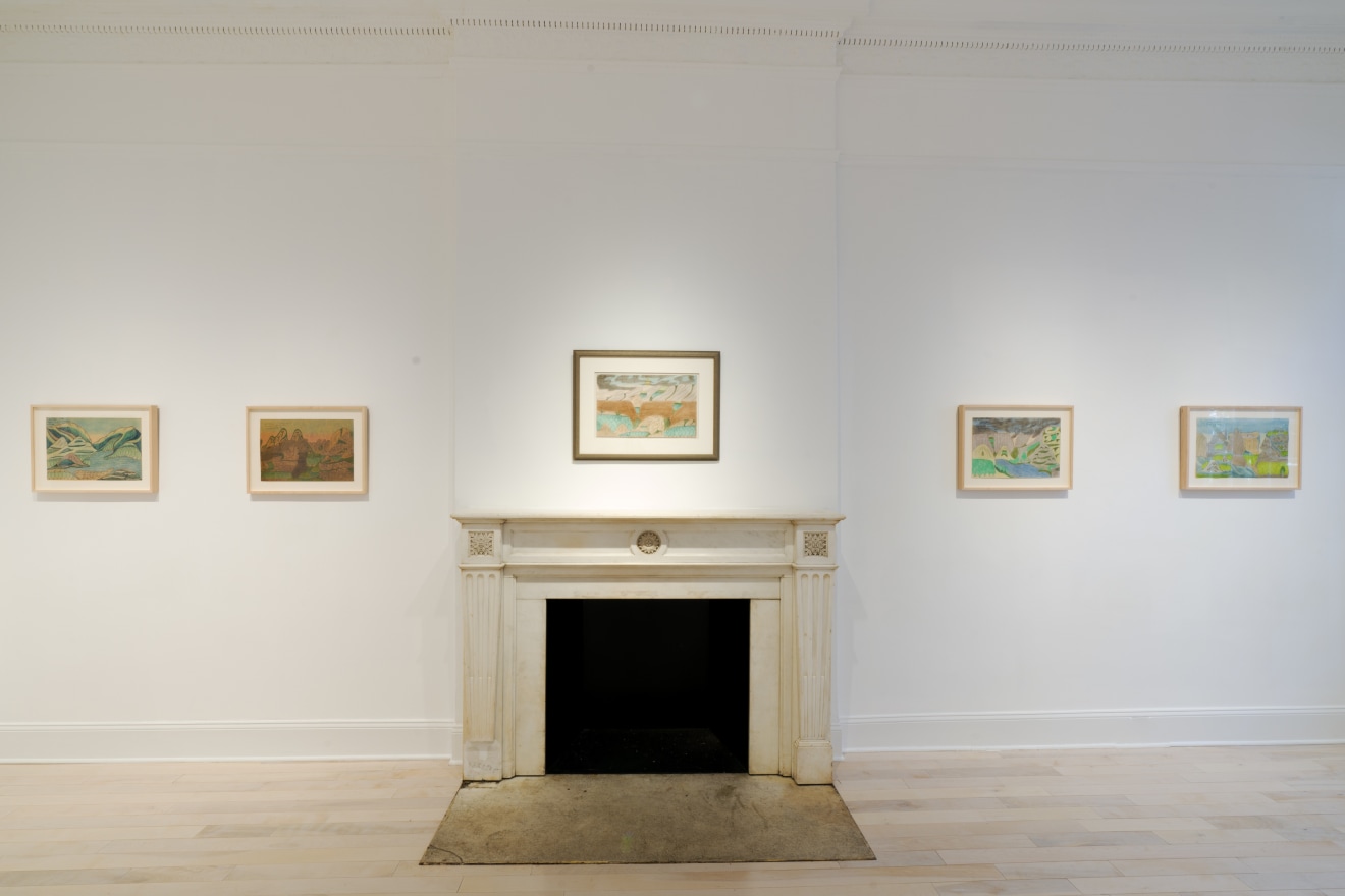 Installation view of Joseph Elmer Yoakum at Venus Over Manhattan, New York, 2021