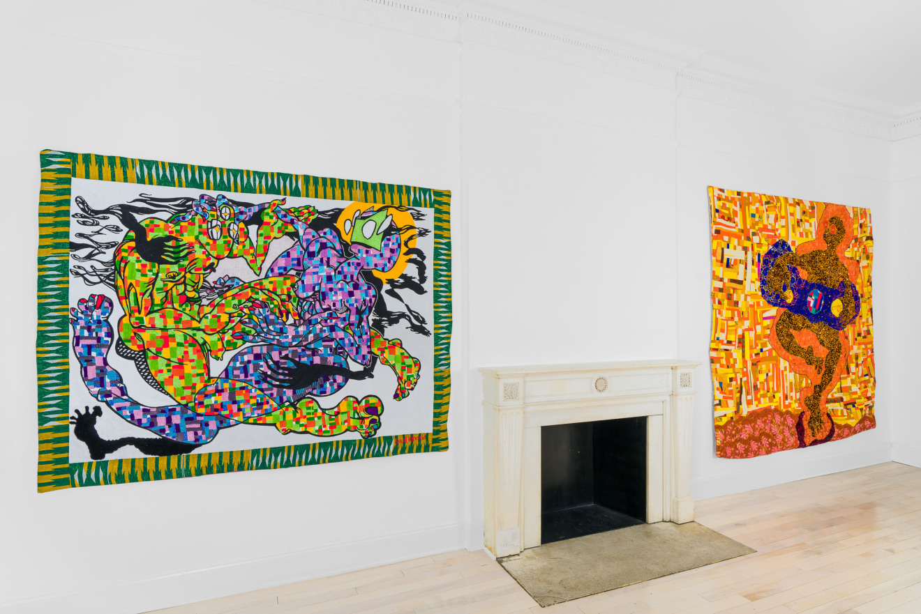 Installation view of &ldquo;Basil Kincaid: River, Frog and Crescent Moon,&rdquo; Venus Over Manhattan, New York, 2022