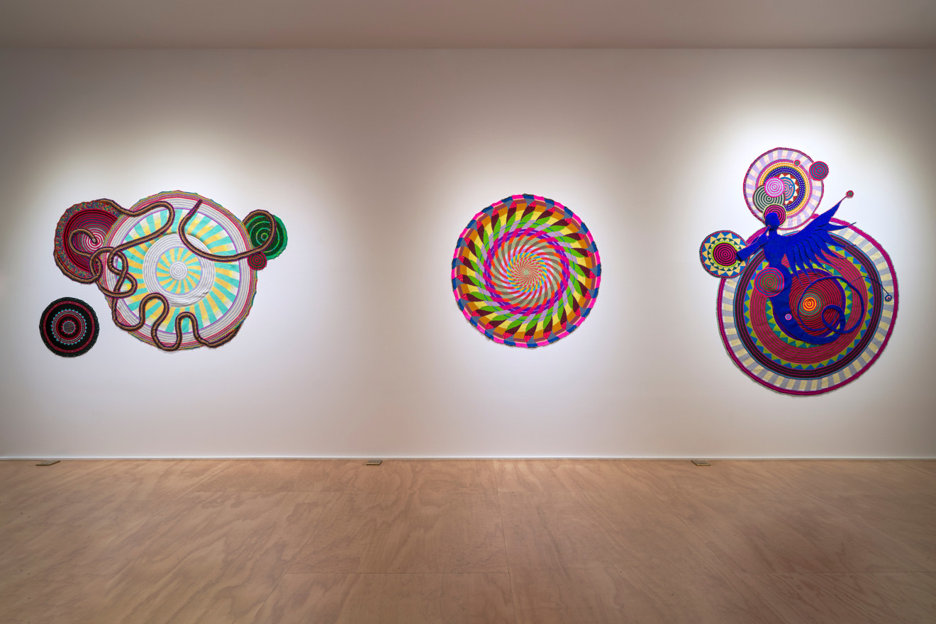 Installation view of Xenobia Bailey's exhibition at Venus Over Manhattan