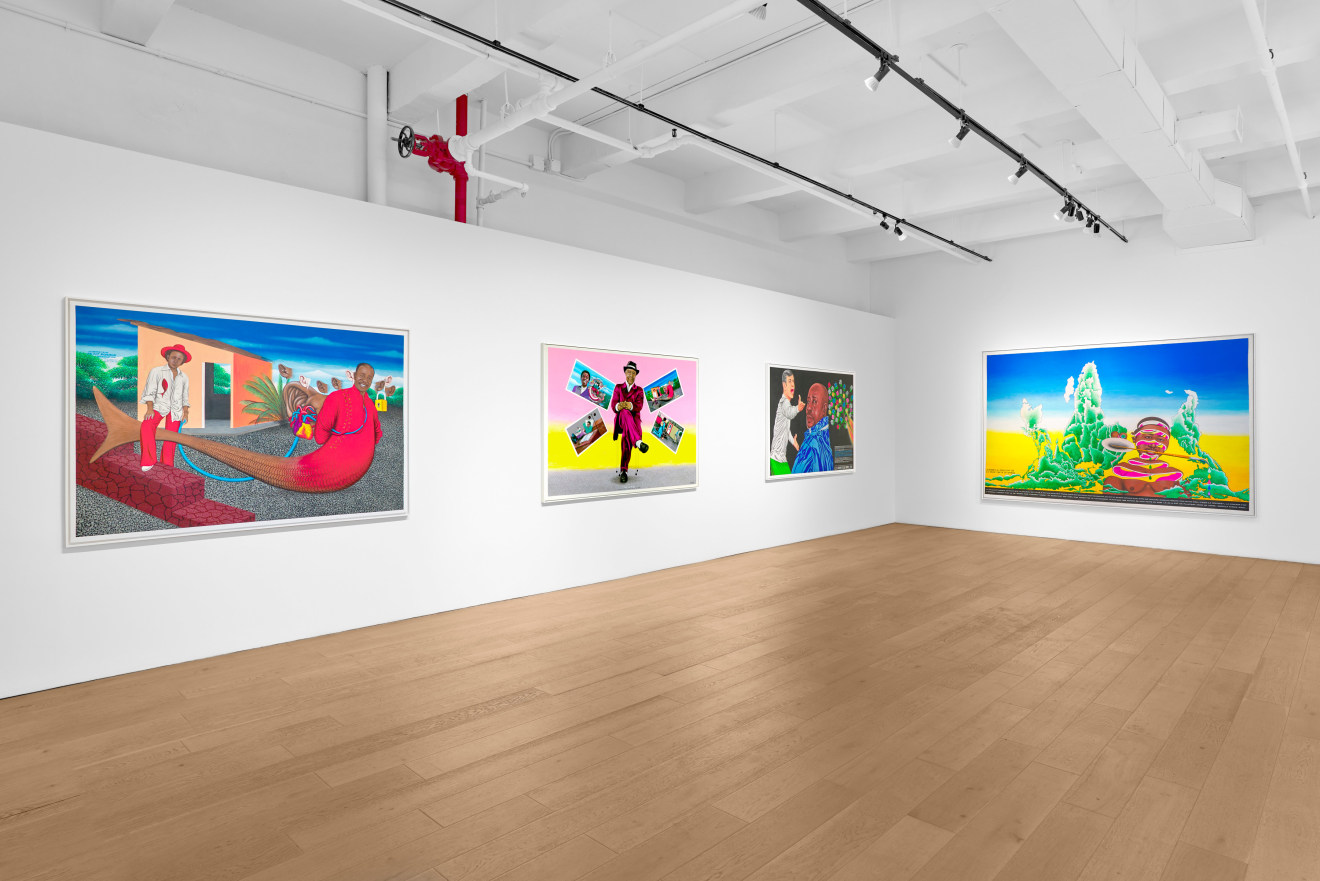 Installation view of Ch&eacute;ri Samba at Venus Over Manhattan, New York