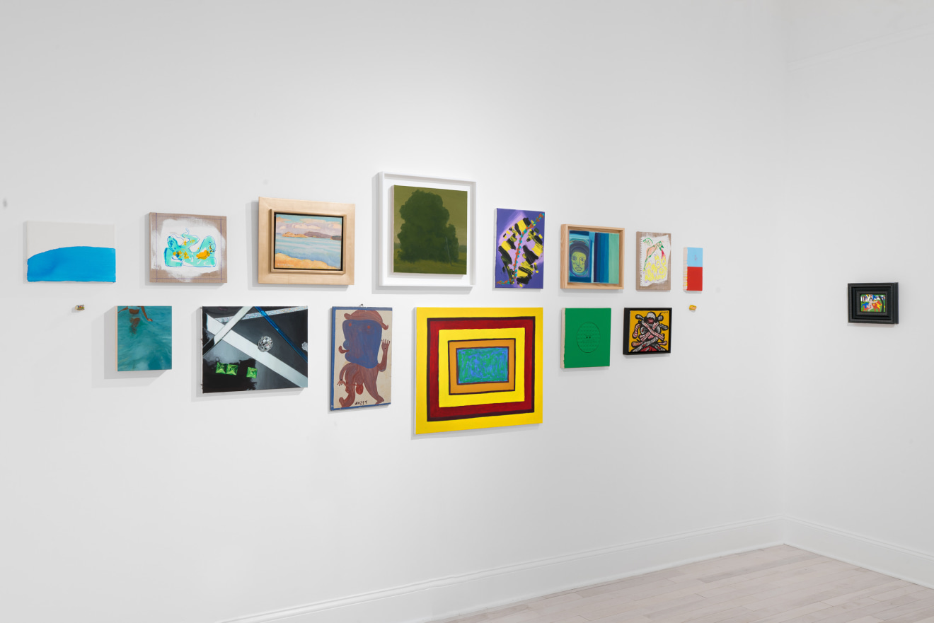 Installation view of Small Paintings at Venus Over Manhattan New York in 2022