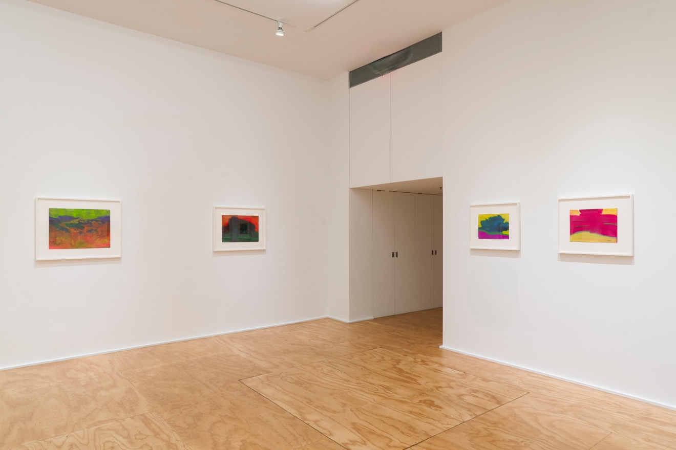 Installation view of &ldquo;Richard Mayhew: Watercolor,&rdquo; Venus Over Manhattan, New York, 2024.