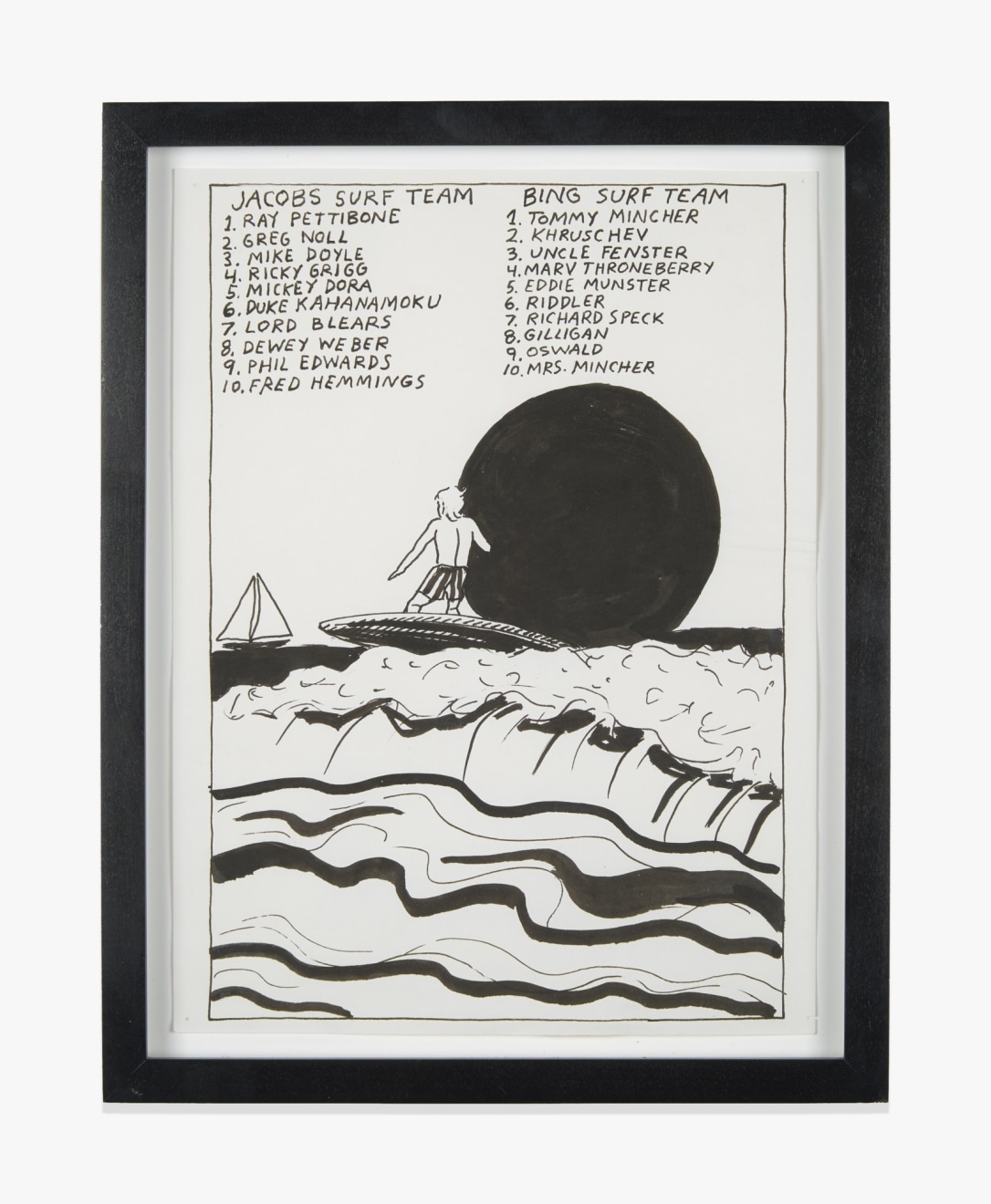 Raymond Pettibon No Title (Jacob&rsquo;s surf team&hellip;)