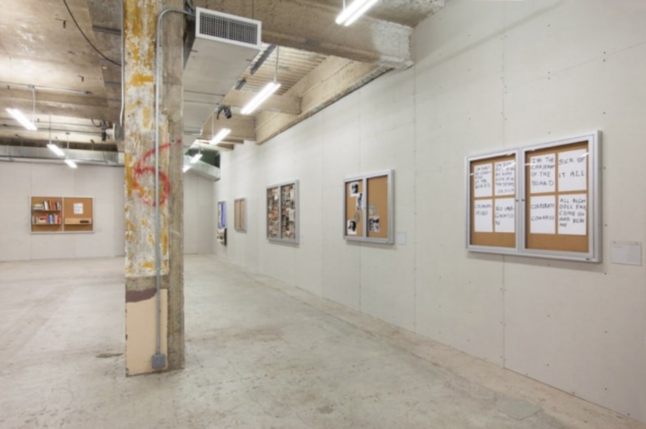 Installation view of Bulletin Boards, Venus Over Manhattan, 2012