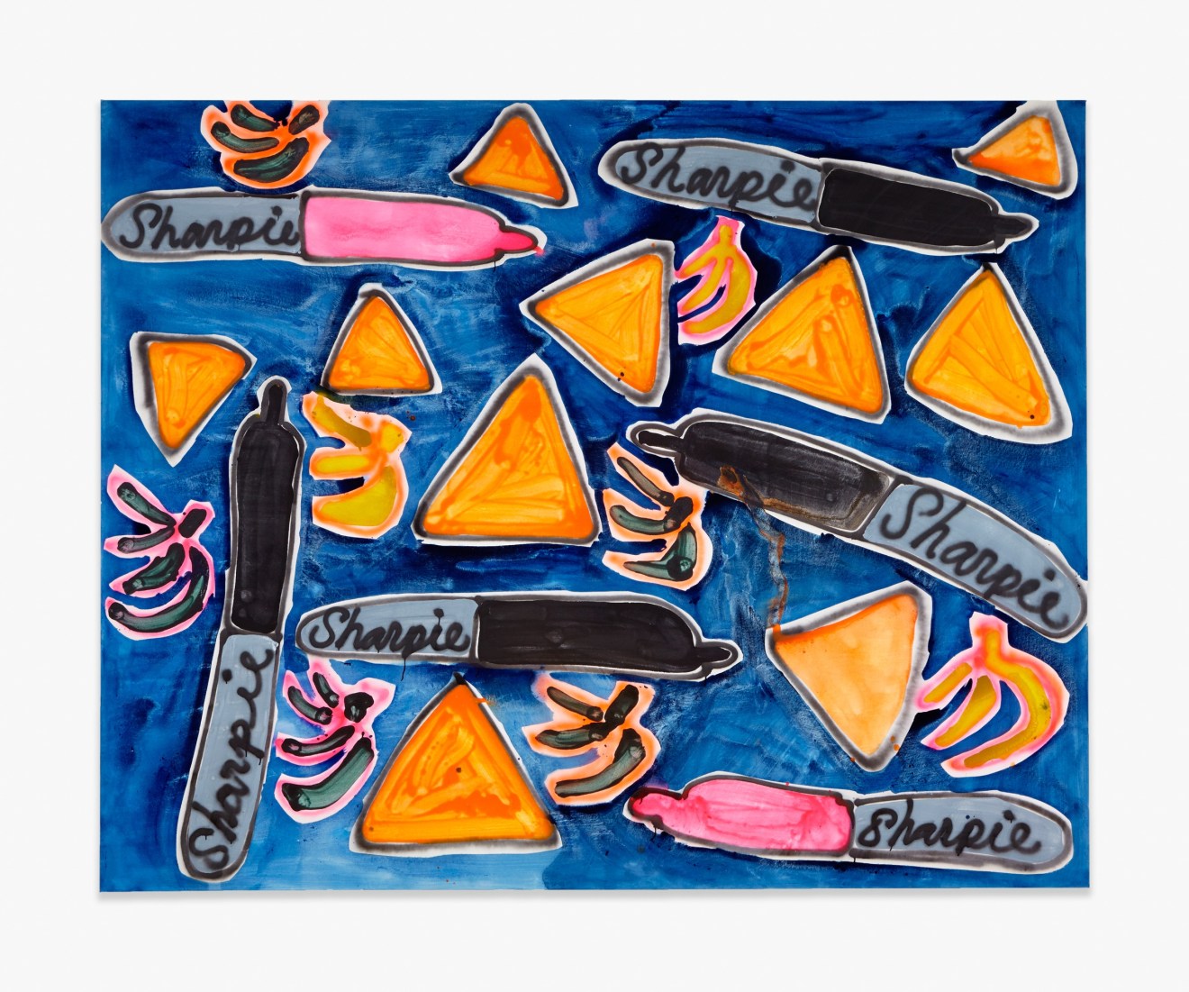 Katherine Bernhardt Plantains, Bananas, Doritos, and Sharpies