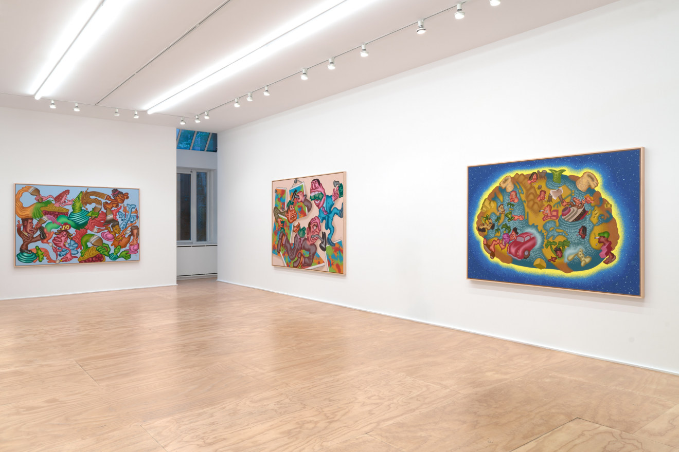 Installation view of Peter Saul at Venus Over Manhattan, New York, 2023