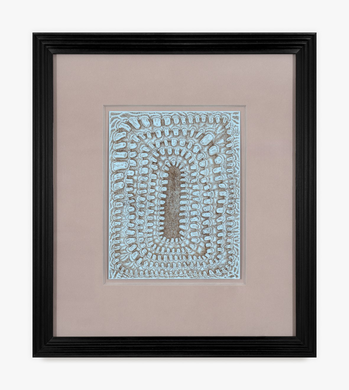 James Siena, &quot;Pharynx Dentata,&quot; 2009-2010. Ink on paper; Sheet: 8 x 6 1/4 in (20.3 x 15.9 cm) Framed: 15 x 13 1/4 in (38.1 x 33.7 cm). Courtesy the artist, Bookstein Projects, New York, Venus Over Manhattan, New York.