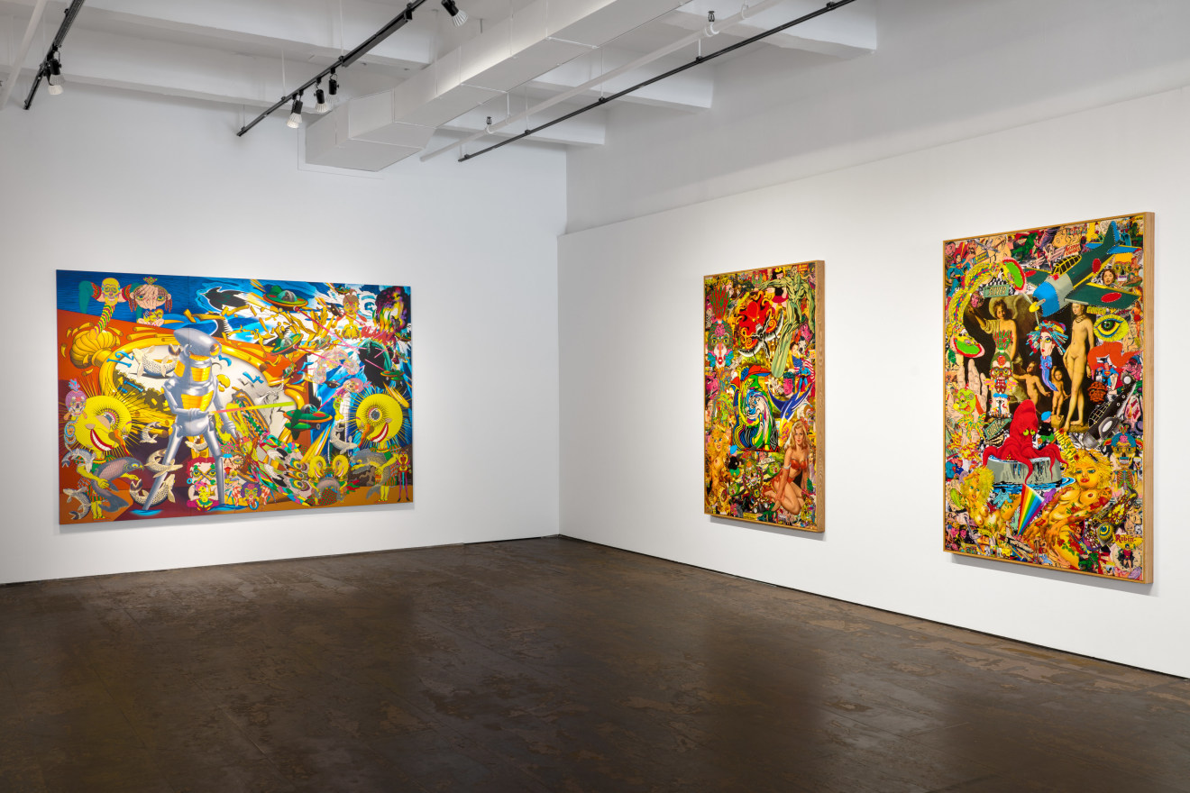 Installation view of Keiichi Tanaami: Manhattan Universe at Venus Over Manhattan, New York