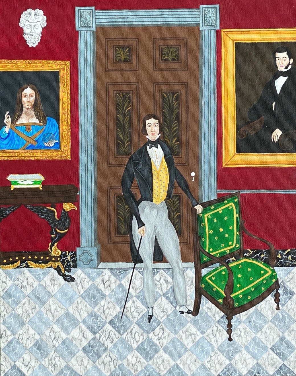 Painting by Andrew LaMar Hopkins titled Gabriel Aim&eacute;