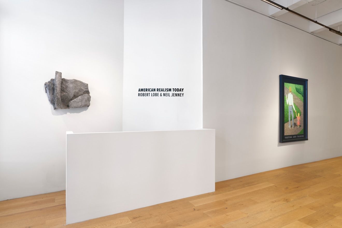 Installation view of &quot;American Realism Today: Robert Lobe &amp; Neil Jenney,&quot; Venus Over Manhattan, New York