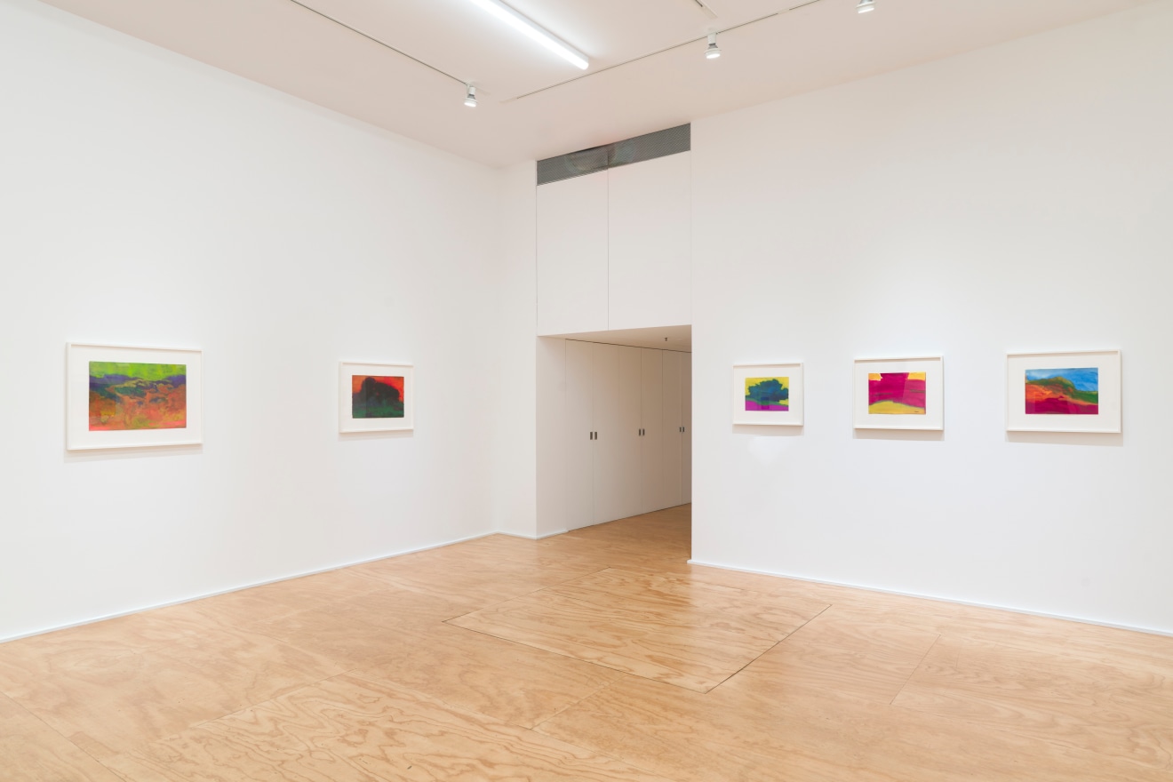 Installation view of &ldquo;Richard Mayhew: Watercolor,&rdquo; Venus Over Manhattan, New York, 2024.