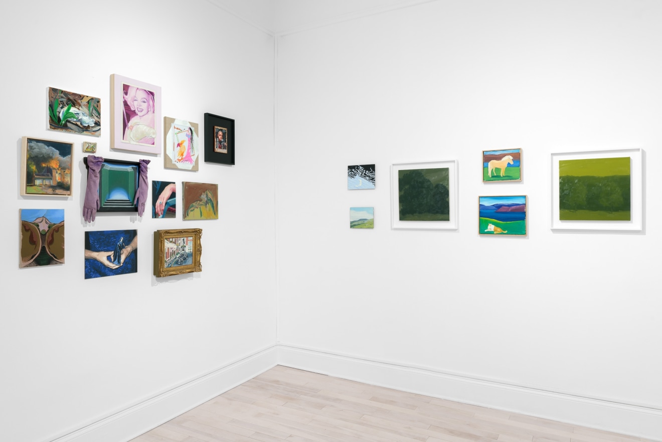 Installation view of Small Paintings at Venus Over Manhattan New York in 2022